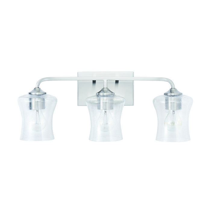 Capital Lighting 139231BN-499 Three Light Vanity, Brushed Nickel