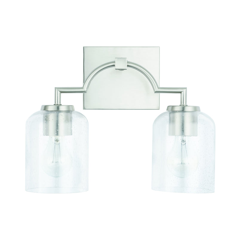 Capital Lighting 139321BN-500 Two Light Vanity, Brushed Nickel