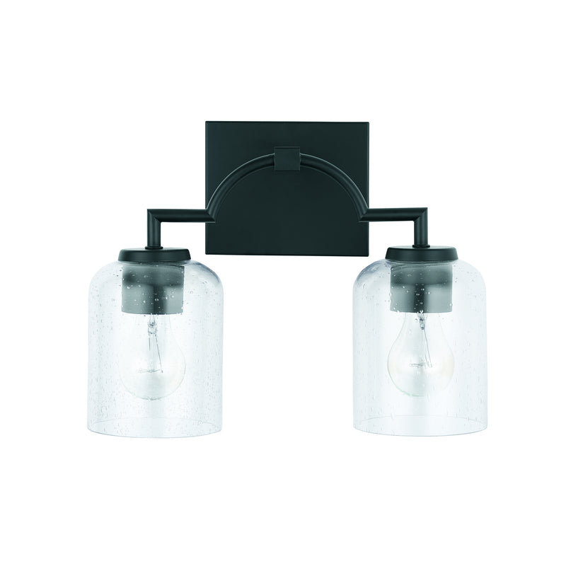 Capital Lighting 139321MB-500 Two Light Vanity, Matte Black