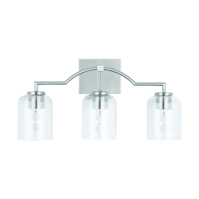 Capital Lighting 139331BN-500 Three Light Vanity, Brushed Nickel