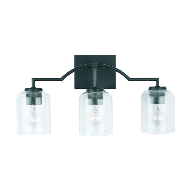 Capital Lighting 139331MB-500 Three Light Vanity, Matte Black