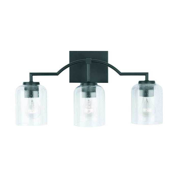 Capital Lighting 139331MB-500 Three Light Vanity, Matte Black