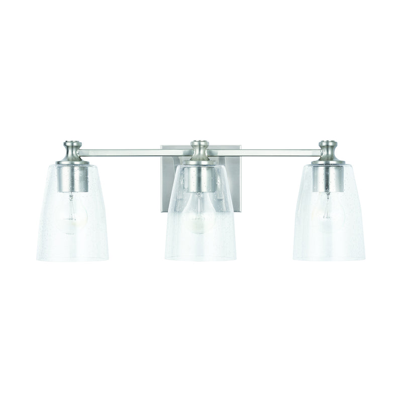 Capital Lighting 140931BN-506 Three Light Vanity, Brushed Nickel