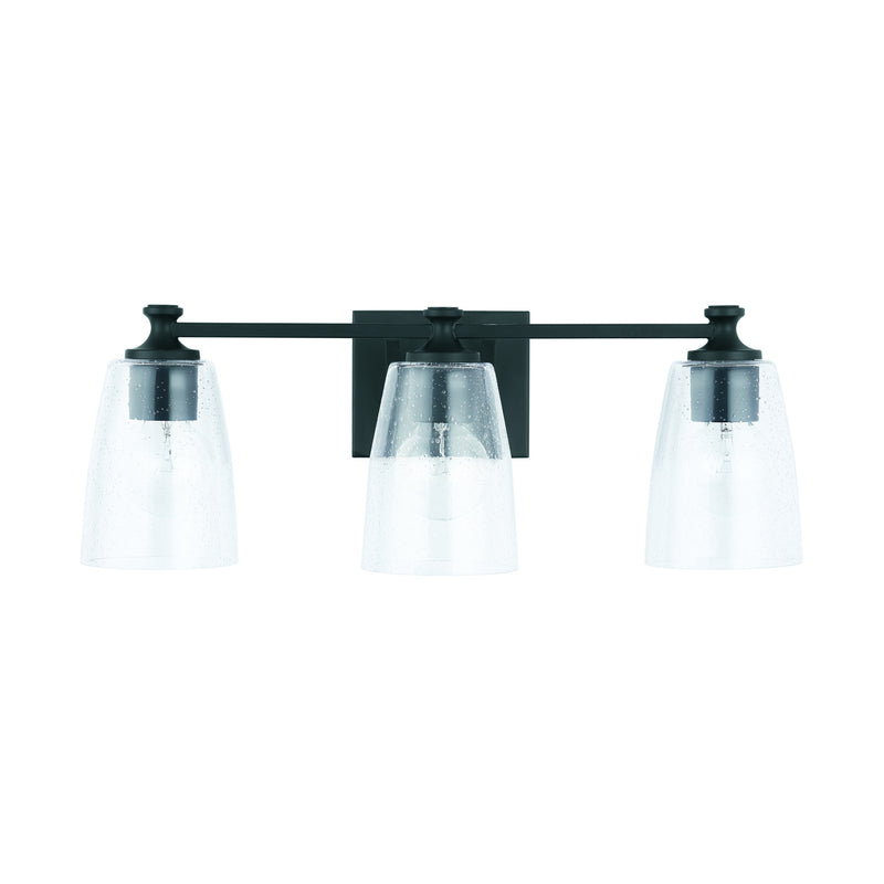 Capital Lighting 140931MB-506 Three Light Vanity, Matte Black