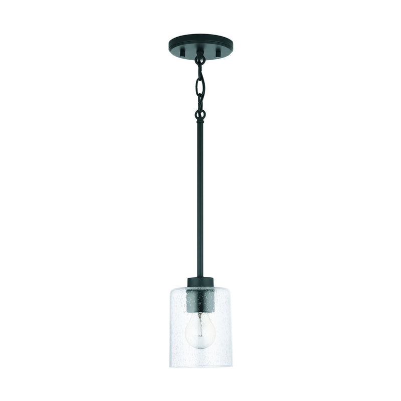 Capital Lighting 328511MB-449 One Light Pendant, Matte Black