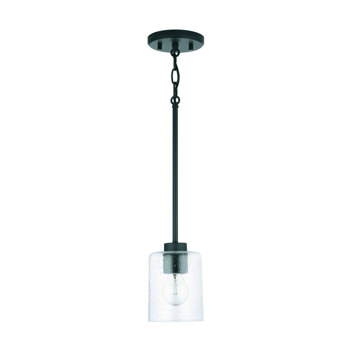 Capital Lighting 328511MB-449 One Light Pendant, Matte Black