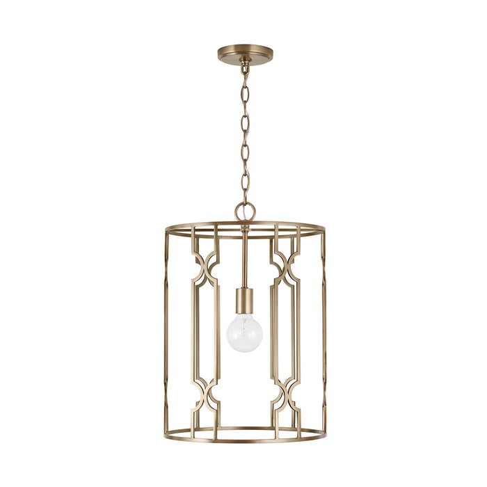 Capital Lighting 338911AD One Light Pendant, Aged Brass