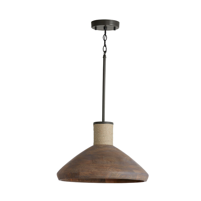 Capital Lighting 340313YG One Light Pendant, Grey Wash and Grey Iron