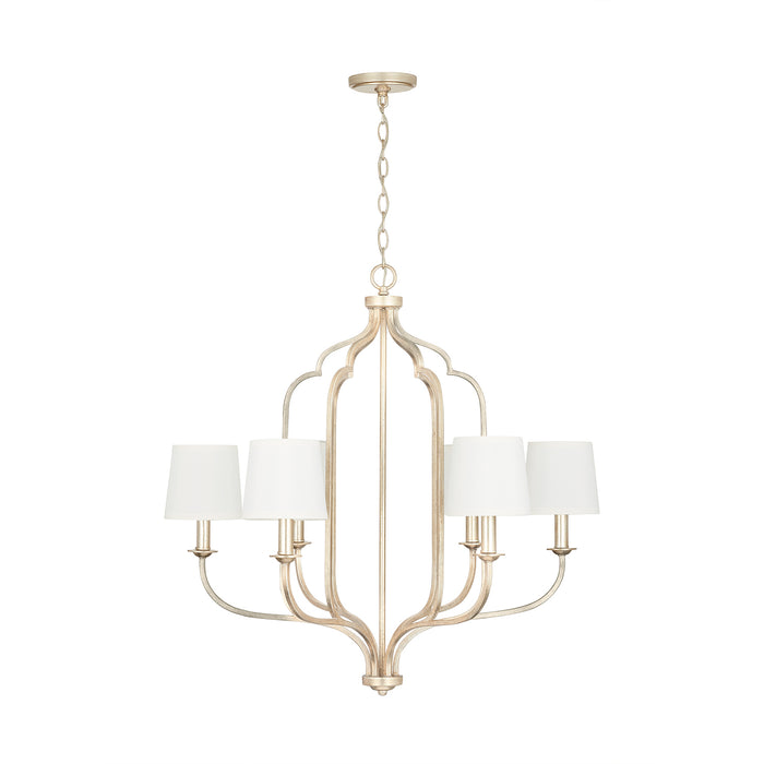 Capital Lighting 438761WG-698 Six Light Chandelier, Winter Gold