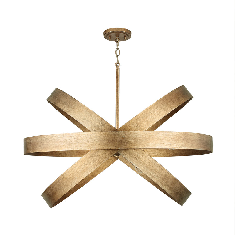 Capital Lighting 439061ML Six Light Chandelier, Mystic Lustre