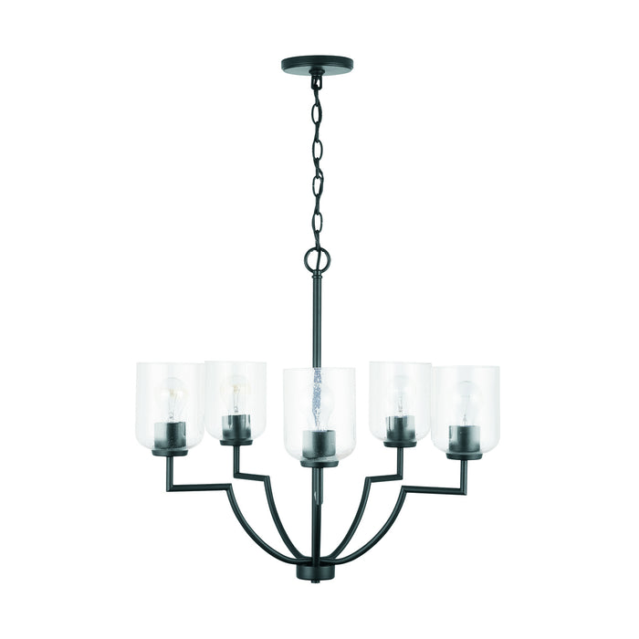 Capital Lighting 439351MB-500 Five Light Chandelier, Matte Black
