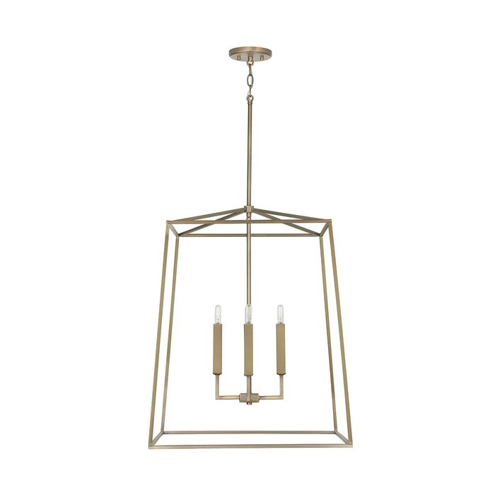 Capital Lighting 537643AD Four Light Foyer, Aged Brass