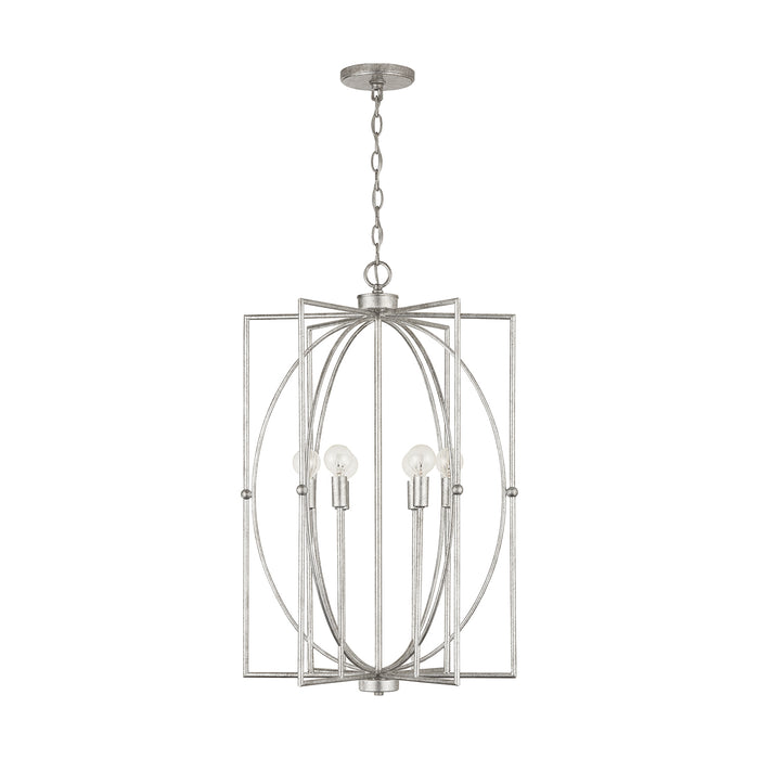 Capital Lighting 537961AS Six Light Foyer, Antique Silver