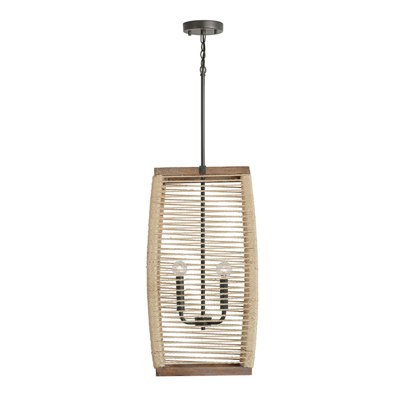 Capital Lighting 540341YG Four Light Foyer, Grey Wash and Grey Iron