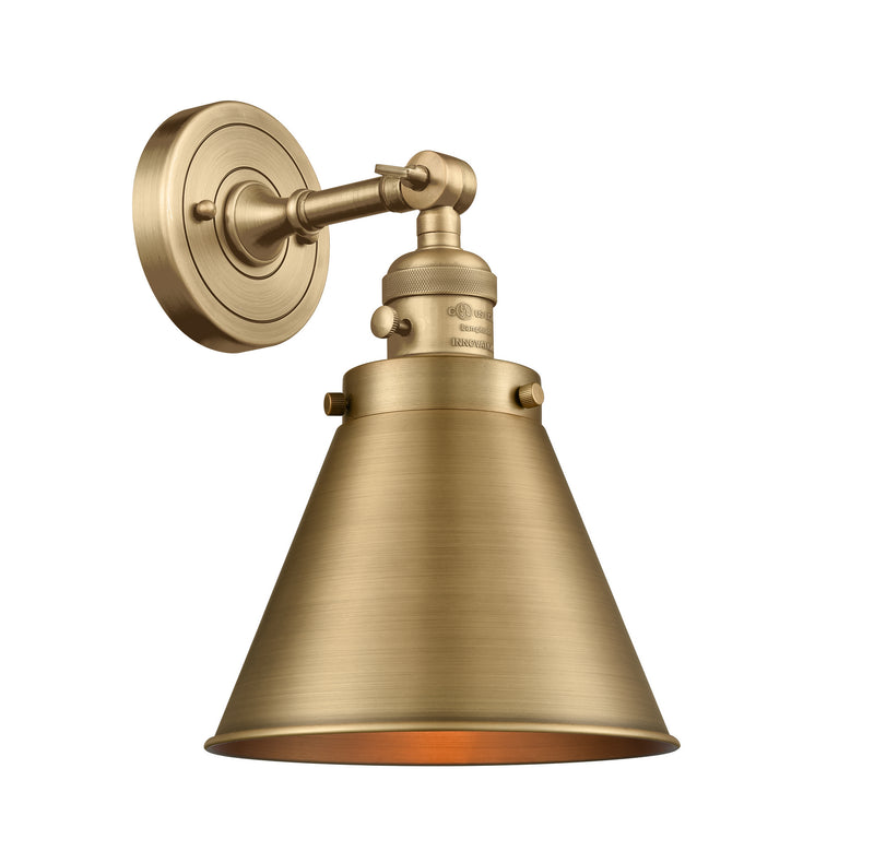 Innovations 203SW-BB-M13-BB One Light Wall Sconce, Brushed Brass