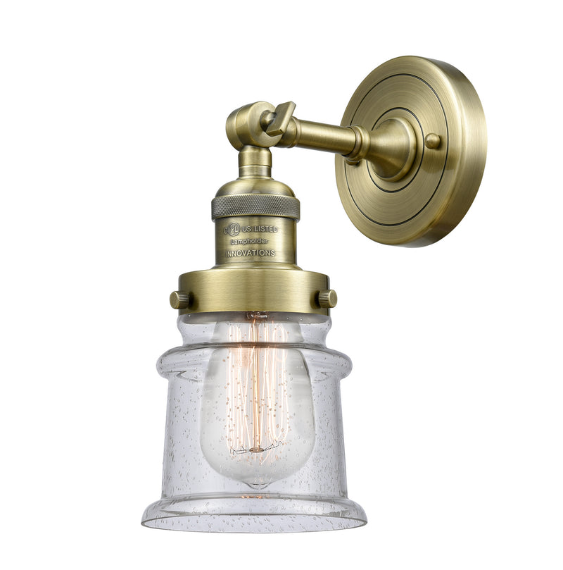 Innovations 203-AB-G184S One Light Wall Sconce, Antique Brass