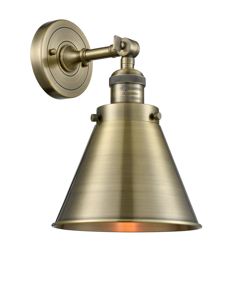 Innovations 203-AB-M13-AB One Light Wall Sconce, Antique Brass