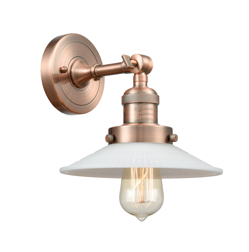 Innovations 203-AC-G1 One Light Wall Sconce, Antique Copper