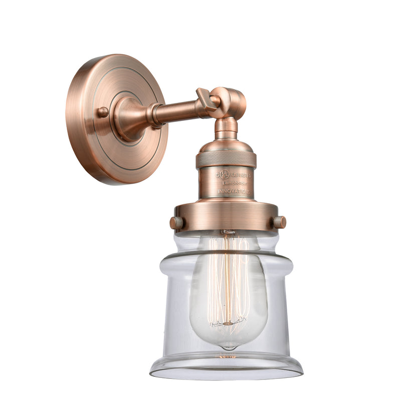 Innovations 203-AC-G182S One Light Wall Sconce, Antique Copper