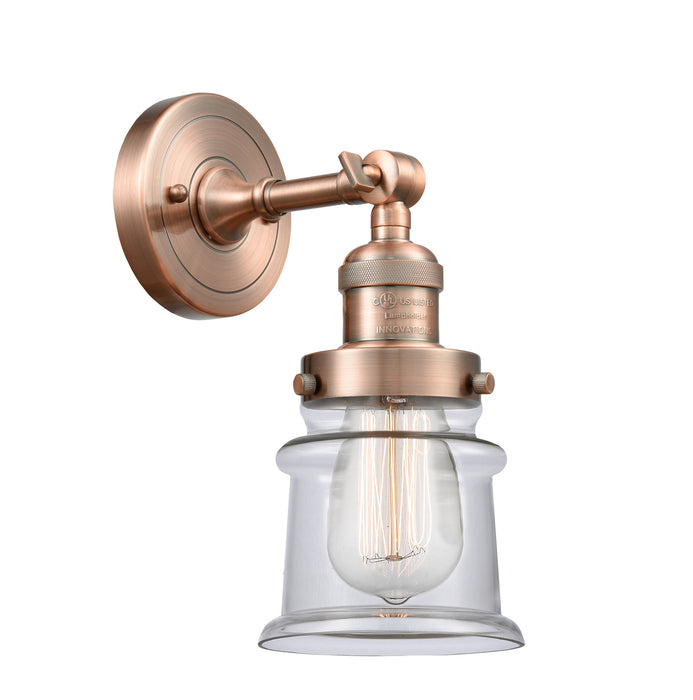 Innovations 203-AC-G182S One Light Wall Sconce, Antique Copper