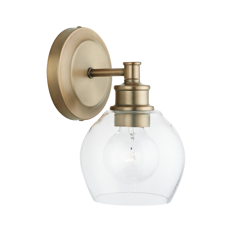 Capital Lighting 621111AD-426 One Light Wall Sconce, Aged Brass