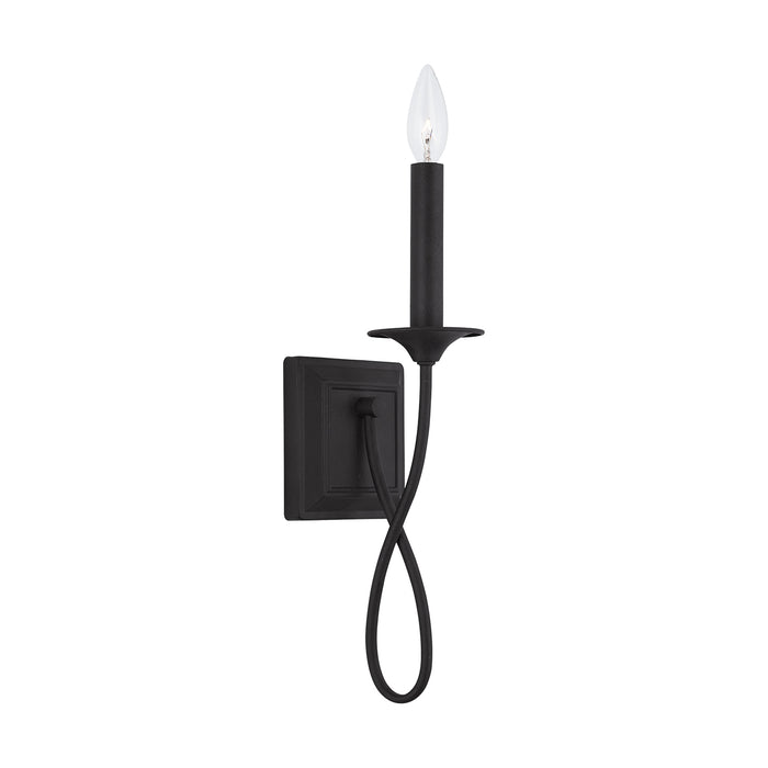 Capital Lighting 637211BI One Light Wall Sconce, Black Iron