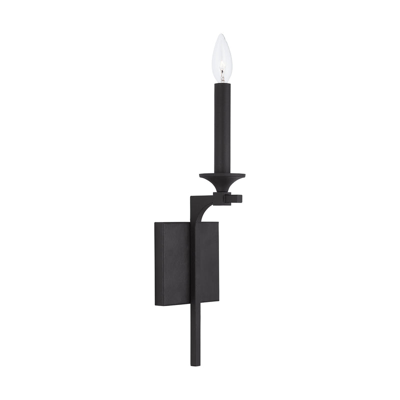 Capital Lighting 637311BI One Light Wall Sconce, Black Iron