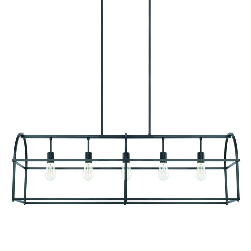 Capital Lighting 825751MB Five Light Island Pendant, Matte Black