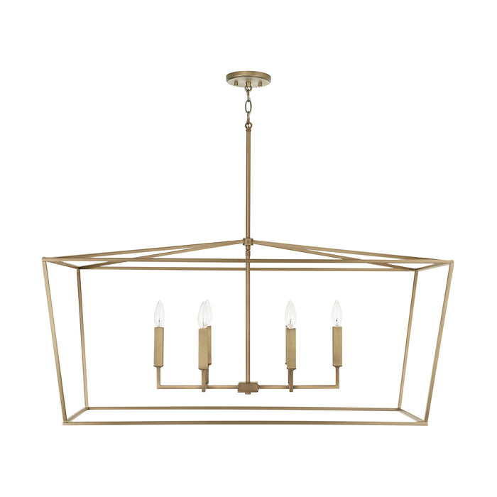 Capital Lighting 837661AD Six Light Island Pendant, Aged Brass