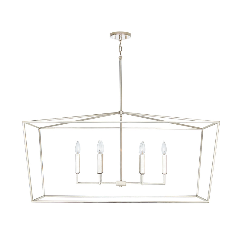 Capital Lighting 837661PN Six Light Island Pendant, Polished Nickel