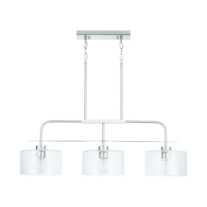 Capital Lighting 838435BN Three Light Island Pendant, Brushed Nickel