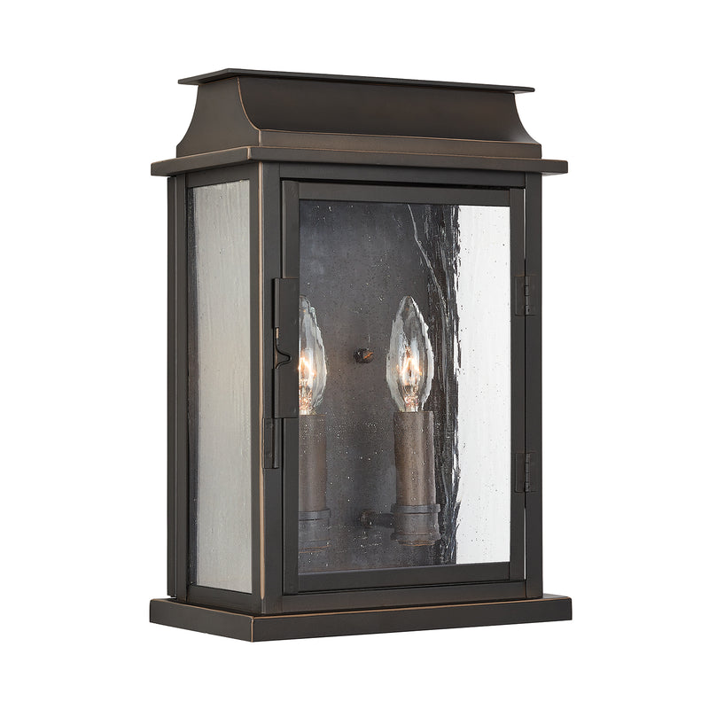 Capital Lighting 936822OZ Two Light Outdoor Wall Lantern, Oiled Bronze