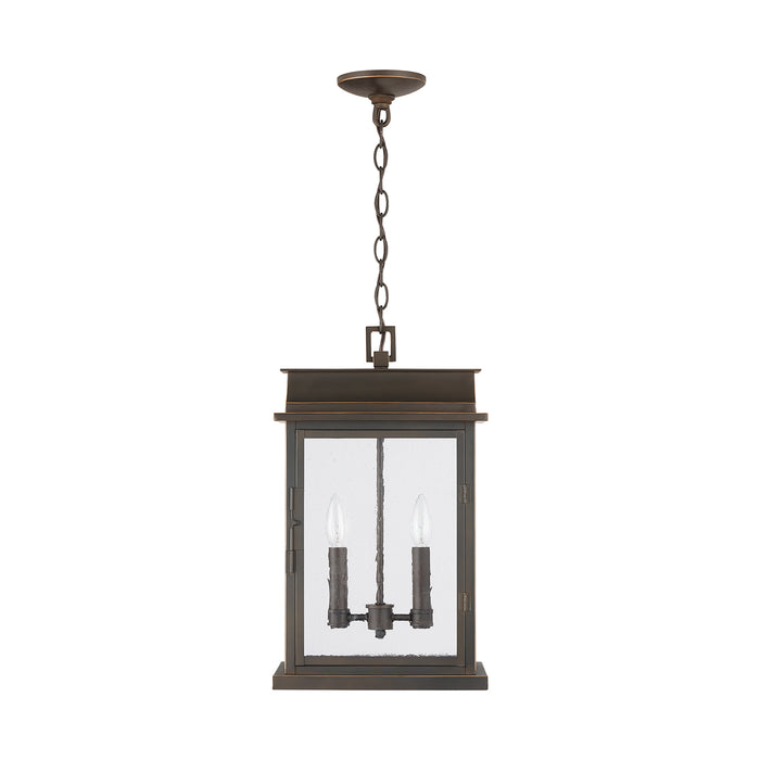 Capital Lighting 936823OZ Two Light Outdoor Hanging Lantern, Oiled Bronze