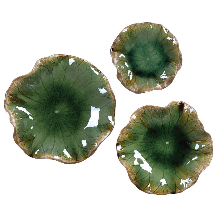 Uttermost 04247 Wall Decor, S/3, Green With Brown