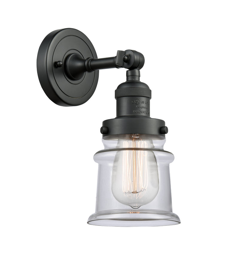 Innovations 203-BK-G182S One Light Wall Sconce, Matte Black