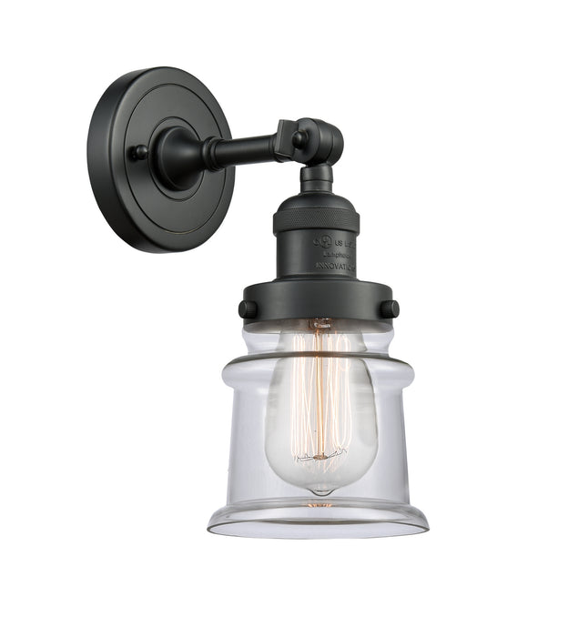 Innovations 203-BK-G182S One Light Wall Sconce, Matte Black