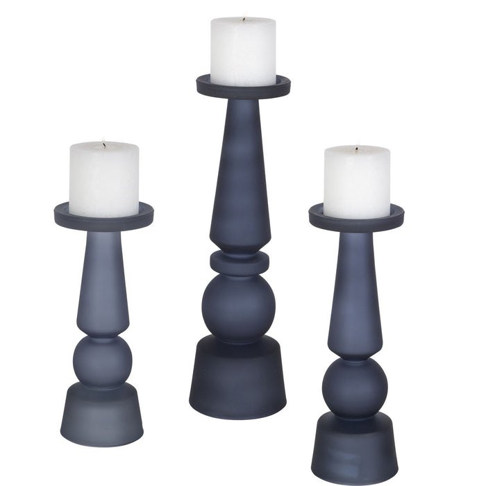 Uttermost 17779 Candleholders, S/3, Blue/White
