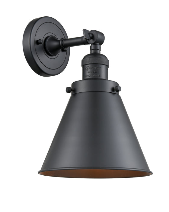Innovations 203-BK-M13-BK One Light Wall Sconce, Matte Black
