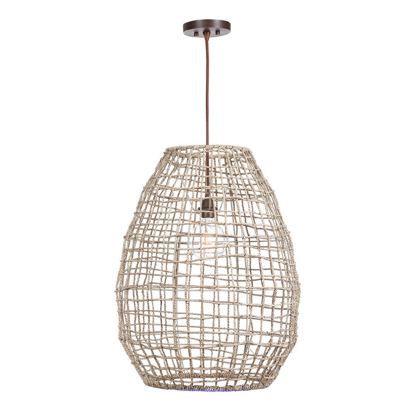 Uttermost 21535 One Light Pendant, Natuarl Woven Sea Grass