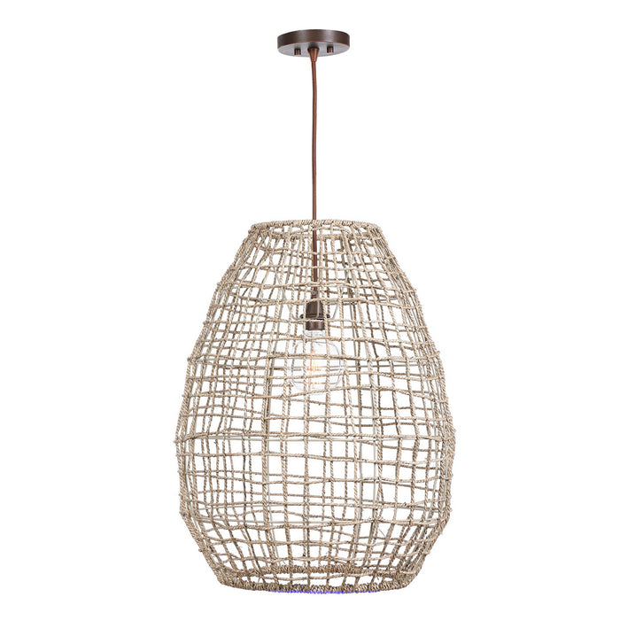Uttermost 21535 One Light Pendant, Natuarl Woven Sea Grass