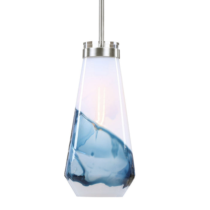 Uttermost 22197 One Light Mini Pendant, Brushed Nickel