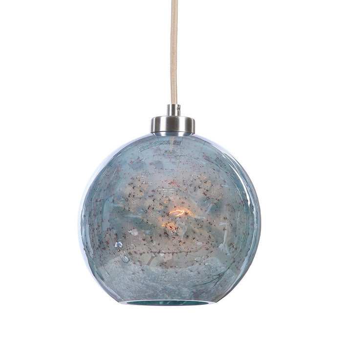 Uttermost 22198 One Light Mini Pendant, Brushed Nickel