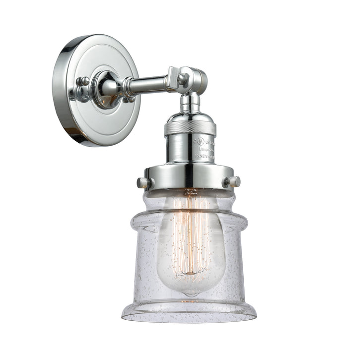 Innovations 203-PC-G184S One Light Wall Sconce, Polished Chrome