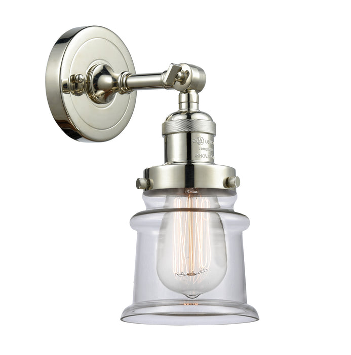 Innovations 203-PN-G182S One Light Wall Sconce, Polished Nickel