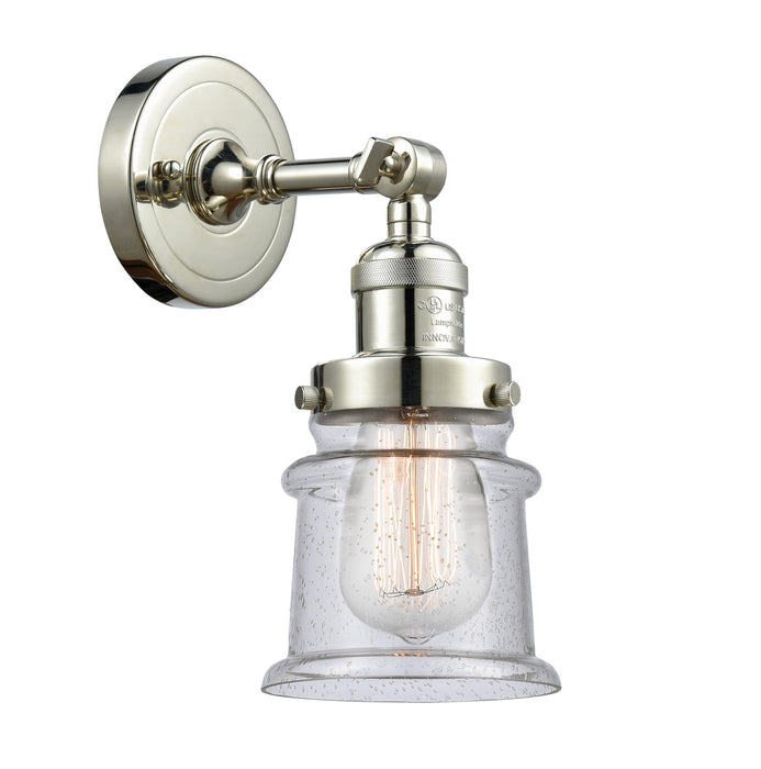 Innovations 203-PN-G184S One Light Wall Sconce, Polished Nickel