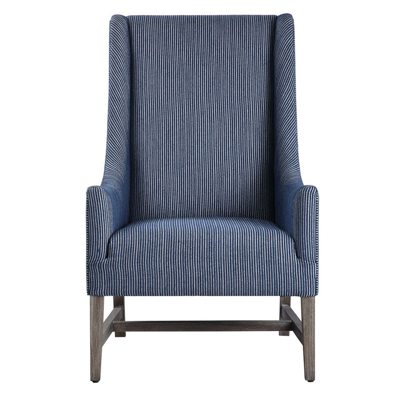 Uttermost 23562 Accent Chair, Blue And White