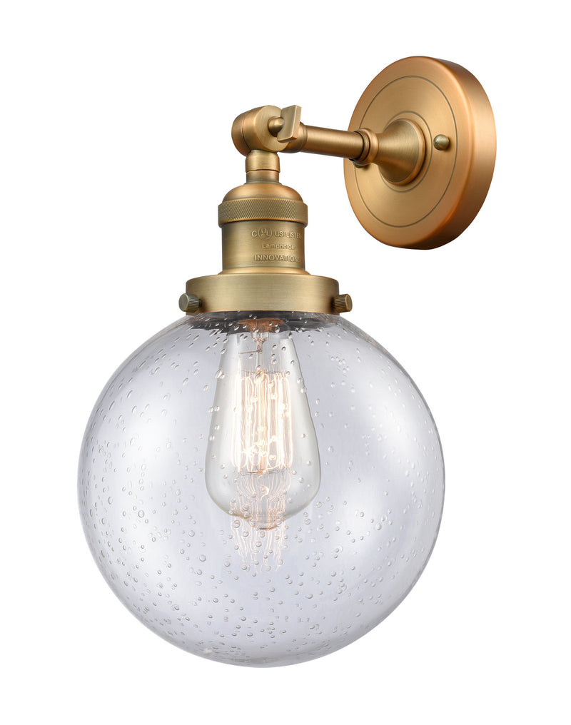 Innovations 203-BB-G204-8 One Light Wall Sconce, Brushed Brass