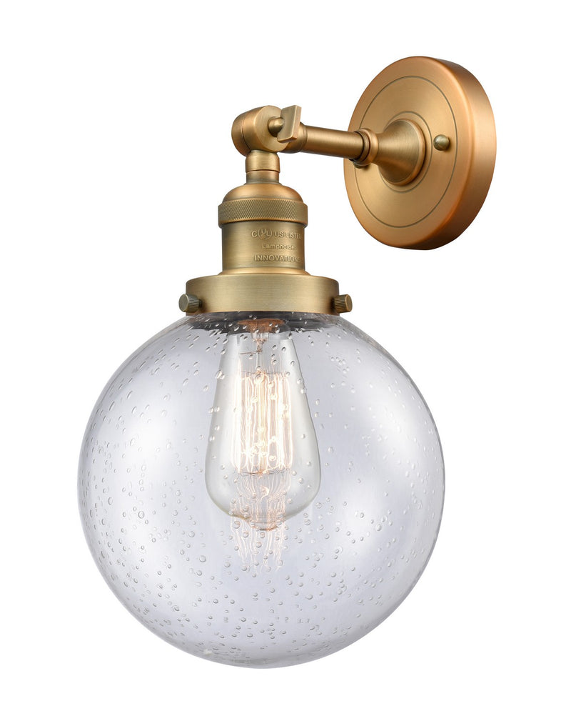 Innovations 203-BB-G204-8-LED LED Wall Sconce, Brushed Brass