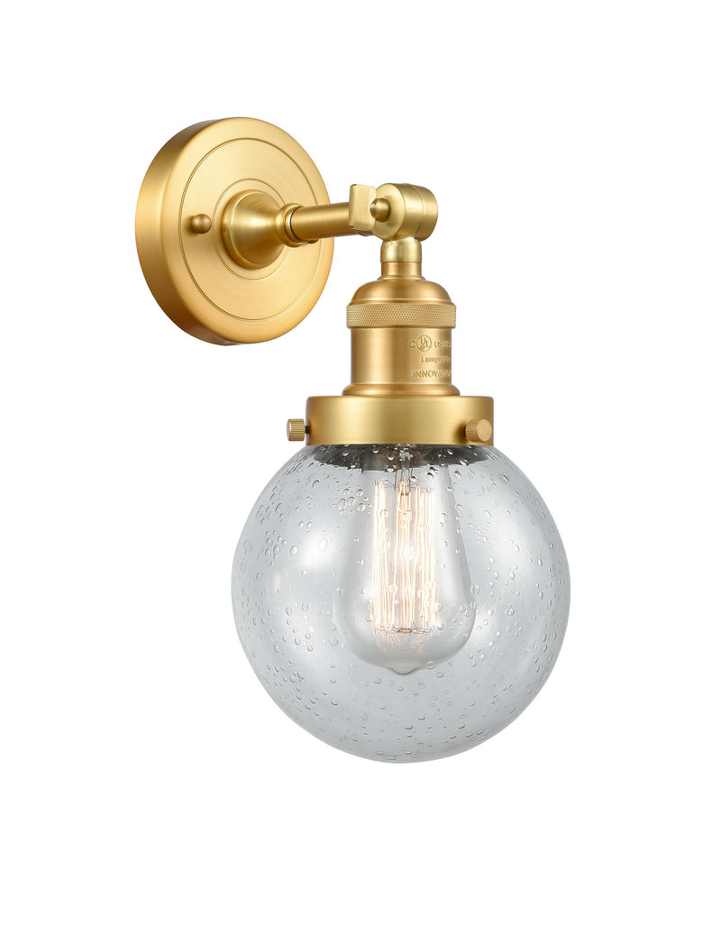 Innovations 203-SG-G204-6 One Light Wall Sconce, Satin Gold