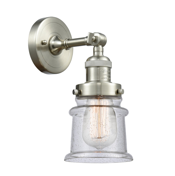 Innovations 203-SN-G184S One Light Wall Sconce, Brushed Satin Nickel